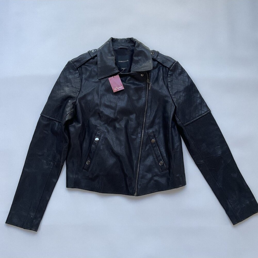 Marciano By Guess Women’s Biker Leather Black Jacket Size M
